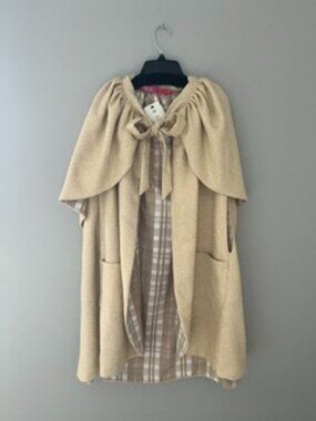 New with Tags BURU The Caroline Cloak Cape Coat - Size Medium/Large